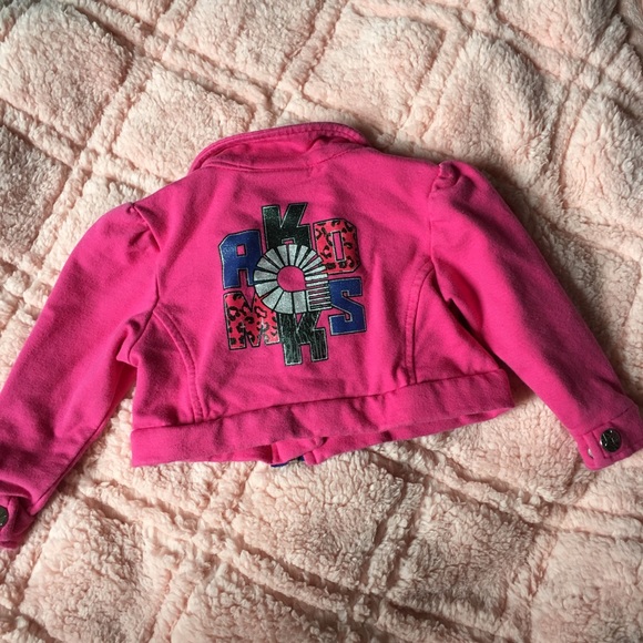 💫💞🌟HP🌟💞💫 
Akademiks Baby Biker Motorcycle Jacket and Headband Girl 2pc Set - Picture 5 of 8